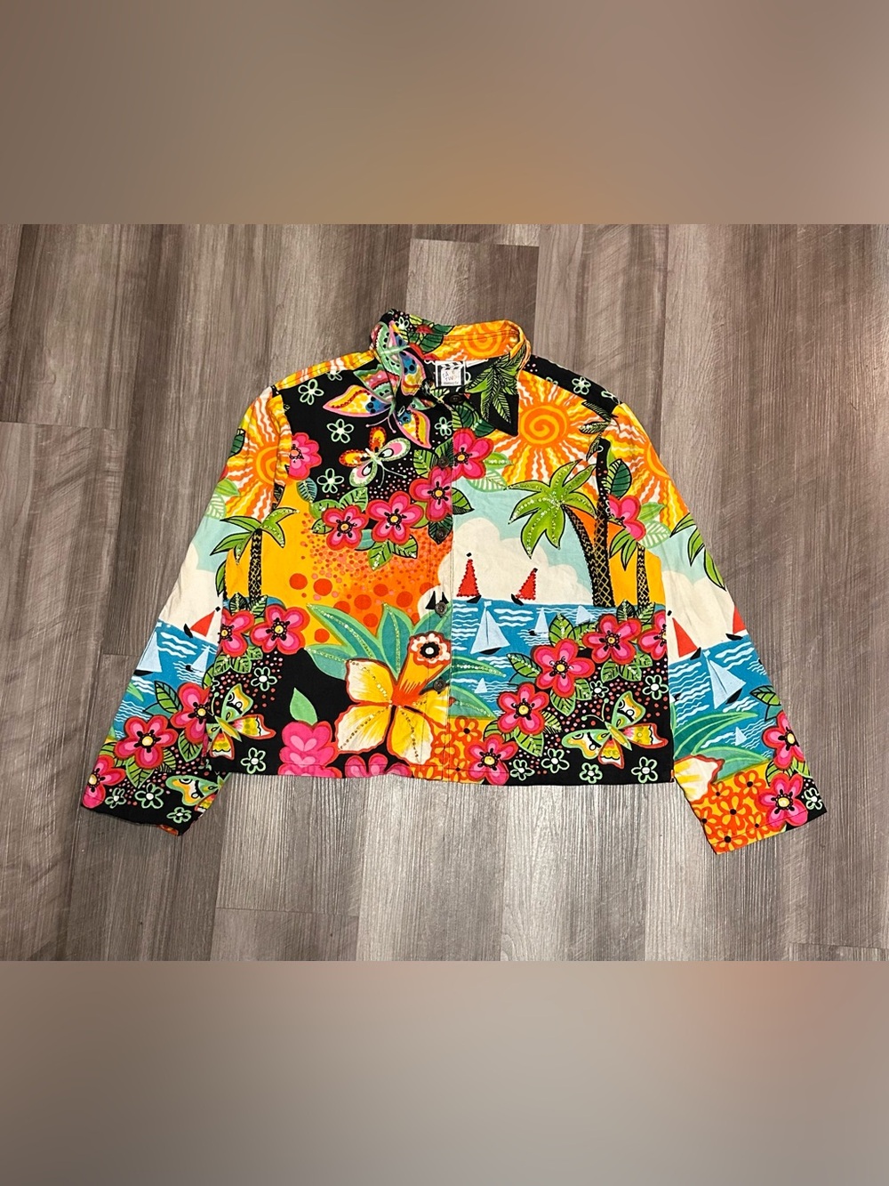 Vintage Tropical Cotton Denim Jacket